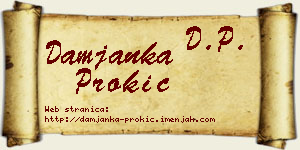 Damjanka Prokić vizit kartica